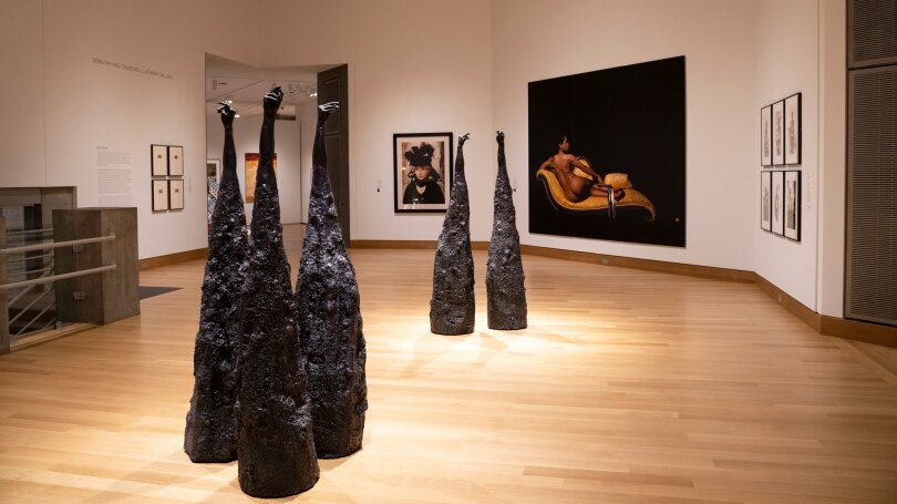 Reconstitution installed in Lathrop Gallery at the Hood Museum of Art. Photo by Brian Wagner.